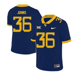 Men's West Virginia Mountaineers NCAA #36 Ricky Johns Navy Authentic Nike 2019 Stitched College Football Jersey UC15I18PP